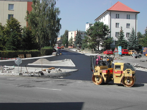 rekonstrukce městské komunikace v Litoměřicích, z průběhu výstavby